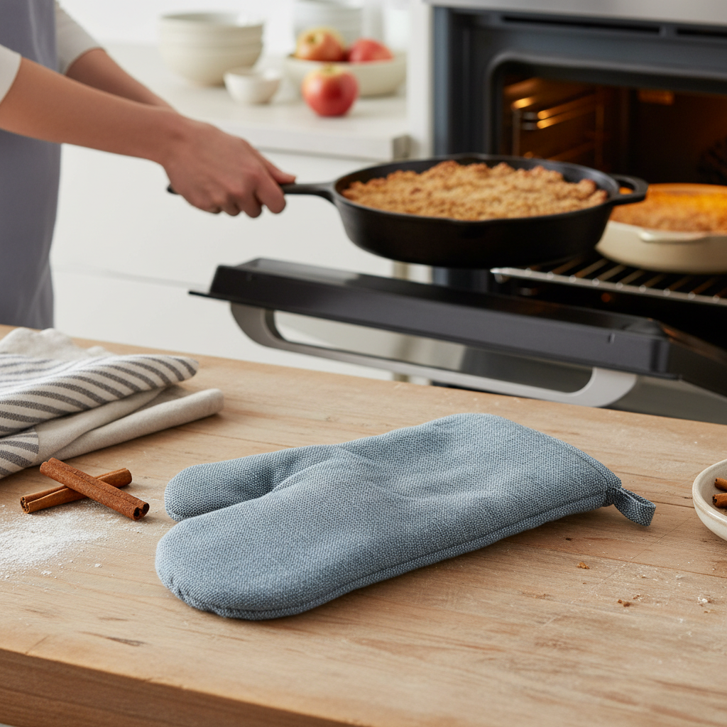 Review: Crate and Barrel Chambray Organic Cotton Oven Mitt (Soft)